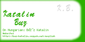 katalin buz business card